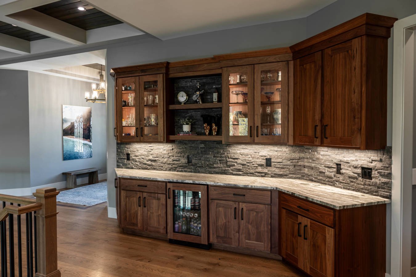 kitchen custom cabinets and backsplash
