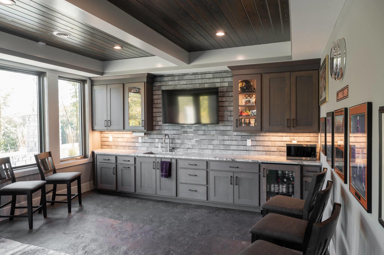 Custom basement kitchens
