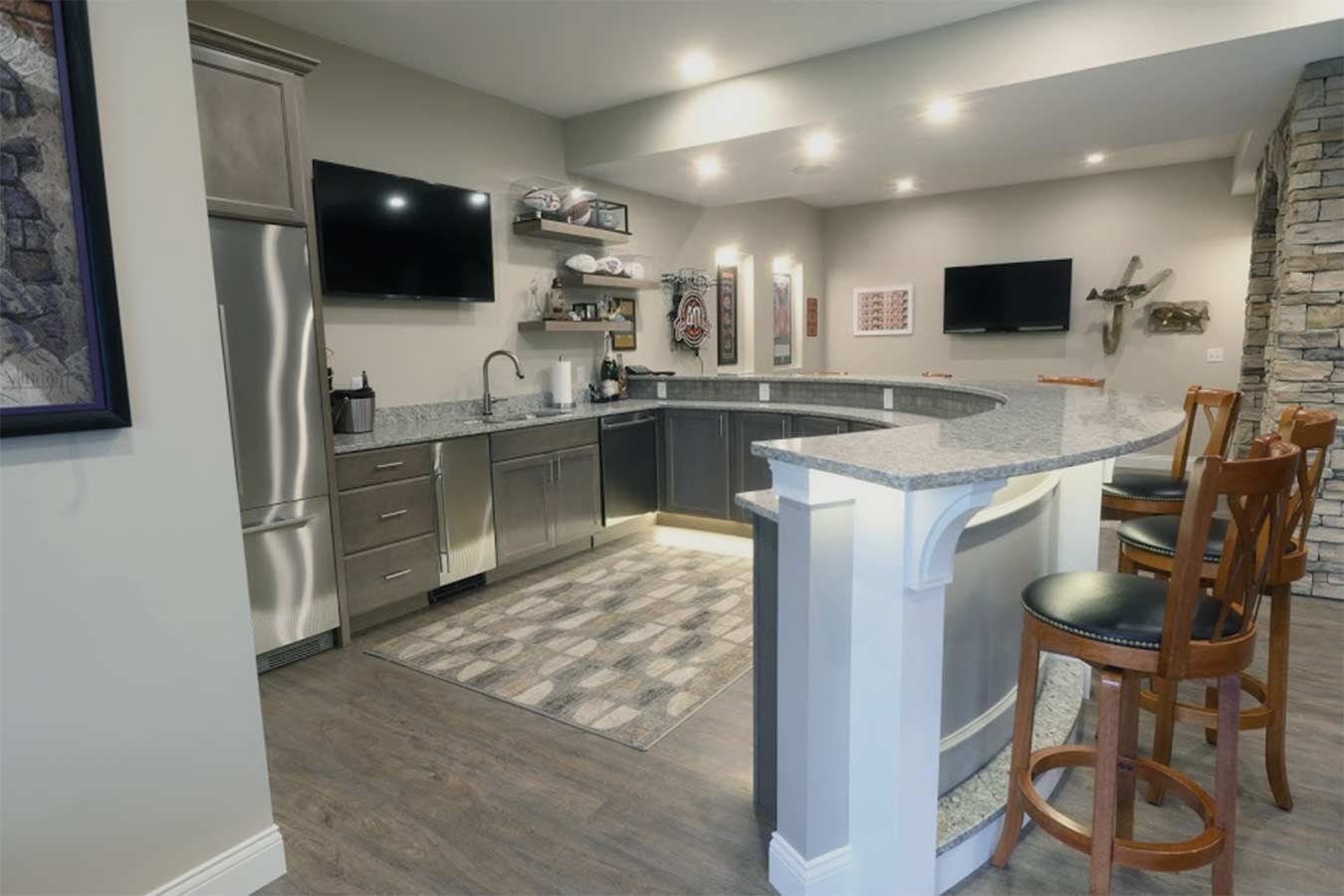 custom home basement
